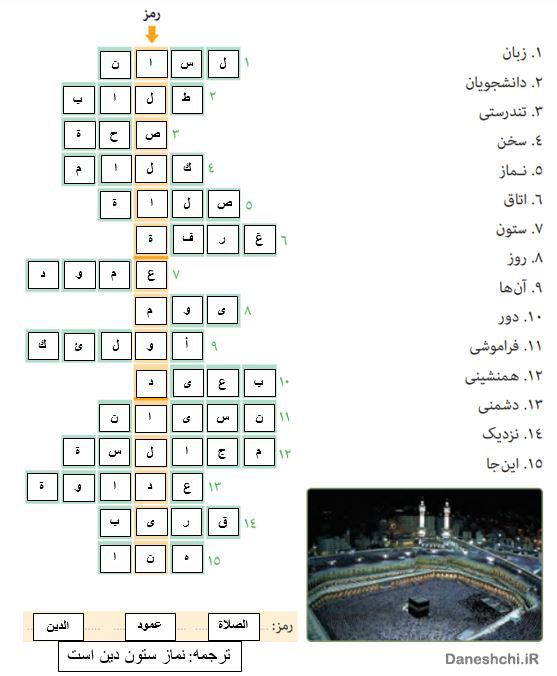 ترجمه عربی هفتم درس دوم