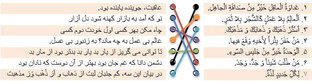 جواب تمرین صفحه 129 عربی نهم