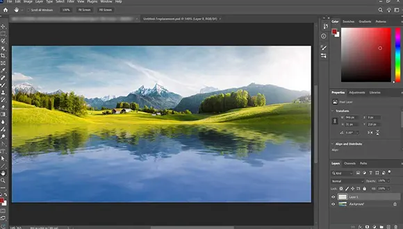 water reflection effect