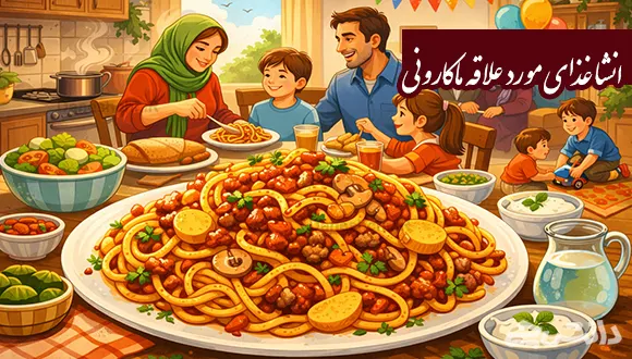 انشا در مورد غذای مورد علاقه ماکارونی