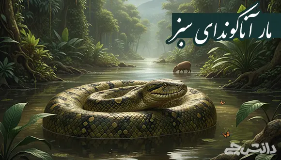 تحقیق در مورد زندگی مار آناکوندای سبز