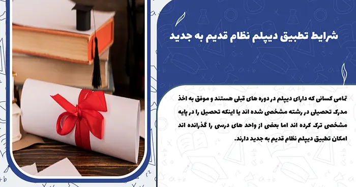 شرایط تطبیق دیپلم نظام قدیم به جدید