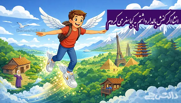 انشا در مورد اگر کفش بالدار داشتم به کجا سفر می کردم؟