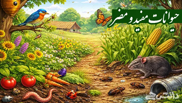 تحقیق در مورد حیوانات مفید و مضر