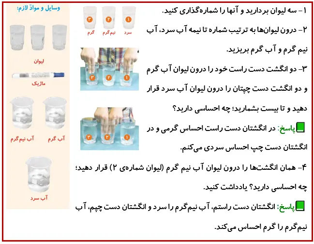 جواب فعالیت صفحه 38 درس پنجم علوم 4