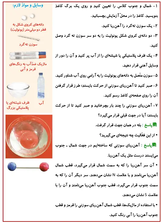 جواب فعالیت صفحه 64 درس هفتم علوم 4