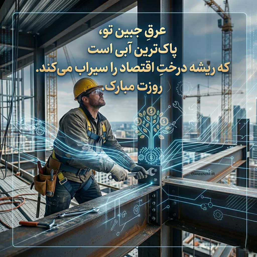عکس نوشته روز کارگر