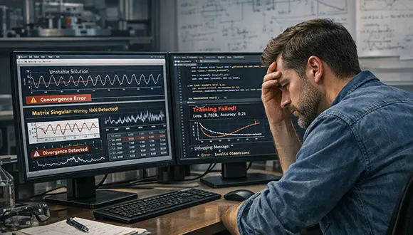 علت خطای عدم همگرایی کدهای متلب و پایتون در شبیهسازی مهندسی - اول لنسر
