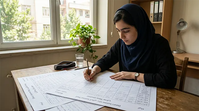 الگوی پیشنهادی برنامه روزانه و هفتگی برای تابستان یازدهم