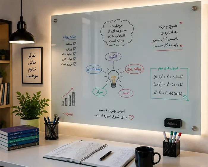 چگونه از وایت برد شیشه ای برای مطالعه بهتر استفاده کنیم؟