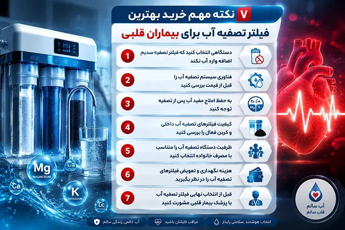 ۷ نکته مهم خرید بهترین فیلتر تصفیه آب برای بیماران قلبی 
