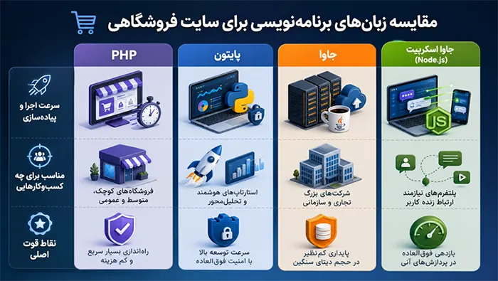 معیارهای مهم در انتخاب زبان مناسب برای فروشگاه شما