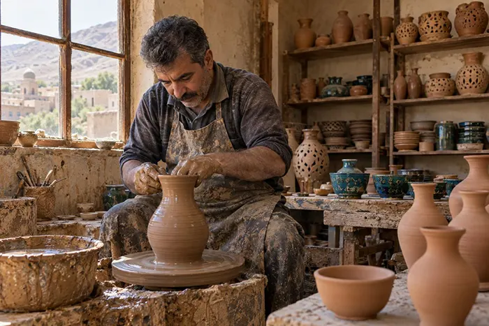 سفالگری در لالجین همدان