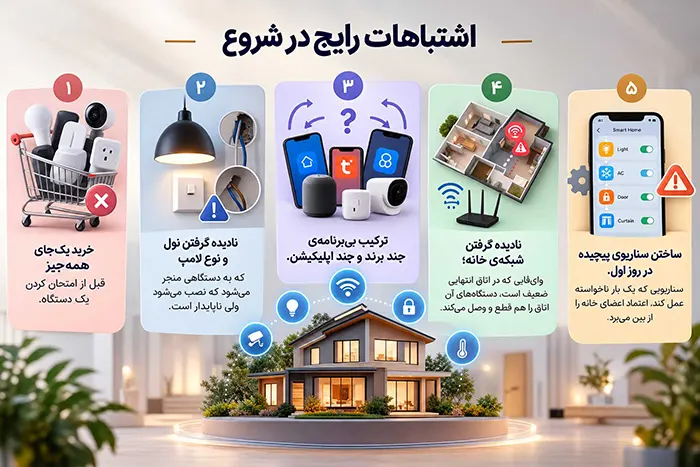 پنج اشتباه در مورد خانه هوشمند که باید از آن‌ها پرهیز کرد